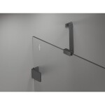 MEXEN/S - Lunar sprchový kout dveře křídlové levá 75 x 90, transparent, grafit metal 834-075-090-95-00-L