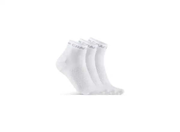 Craft Core Dry Mid 3-pack ponožky bílá vel. 34-36