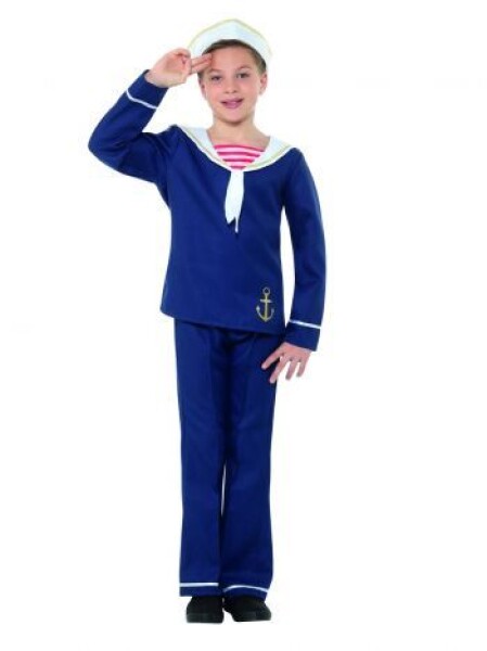 Smiffys.com Dětský kostým - Námořník Velikost: 10-12 roků