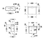 DURAVIT - 1930 Splachovací nádržka, Dual-Flush, WonderGliss, bílá 08722000051