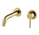 BESCO - Podomítková umyvadlová baterie VEO zlatá broušená BABUVSBZ