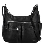 Stylová dámská koženková crossbody kabelka Timea, černá
