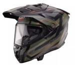 Helma na moto Caberg Tanami Ranger matt black/military green/orange - XS / zelená