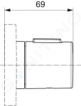 IDEAL STANDARD - Archimodule Ovládání ventilu průtoku pro boční sprchu/trysku (kov), chrom A1546AA