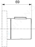 IDEAL STANDARD - Archimodule Ovládání ventilu průtoku pro studenou vodu (kov), chrom A1554AA