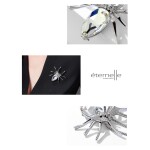 Brož Swarovski Elements Araignée - pavouček, Bílá/čirá