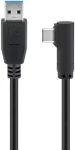 MicroConnect kabel USB-C 90° úhel (M) - USB3.0 A (M) 2m černá / 5000Mbit/s (USB3.1CA2A)