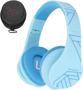 PowerLocus P2 Kids Blue / Dětská bezdrátová sluchátka s mikrofonem / Bluetooth 5.3 (pwl-p2kids-blue)