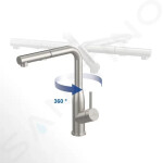 VILLEROY & BOCH - Subway Style Shower Dřezová baterie s výsuvnou sprškou, antracit 92850005