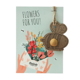 Blossombs Semínka divokých květin Bee + pohlednice, multi barva, papír