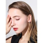 Stříbrné náušnice se zirkony Solana Bianca - stříbro 925/1000, Stříbrná
