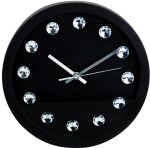 SEGNALE Nástěnné hodiny ručičkové krystaly 30 cm