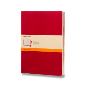 Sešity Moleskine Cahier, XL, linkované, 3 ks - červený
