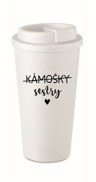 KÁMOŠKY SESTRY - bílý termohrnek 475 ml