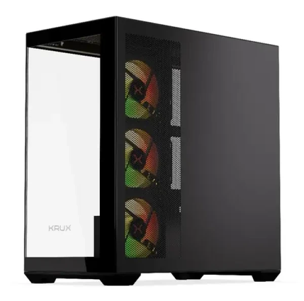 KRUX EXO černá / PC skříň / ATX / micro-ATX / mini-ITX / tvrzené sklo / 4x ARGB ventilátor (KRXD004)