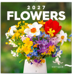 NOTIQUE Grid calendar Flowers 2027, 30 x 30 cm