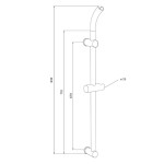 MEREO - Posuvný držák sprchy s horním držákem CB910F