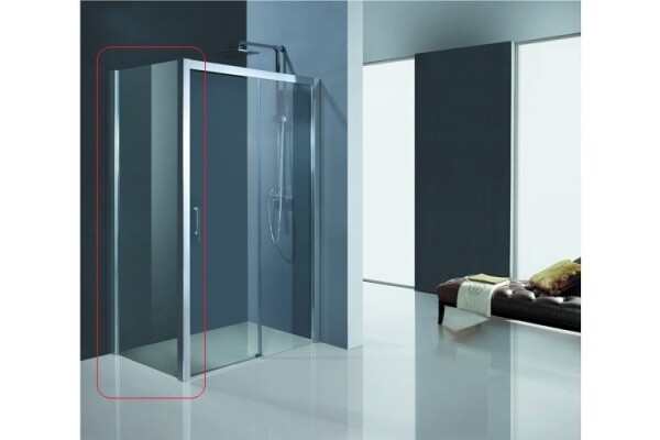 HOPA - Pevná stěna ESTRELA - Barva rámu - Chrom/Leštěný hliník (ALU), Pevná stěna - 80 Směr zavírání - Univerzální Levé / Pravé, Výplň - Čiré bezpečnostní sklo - 6 mm BCESTR80PSCC