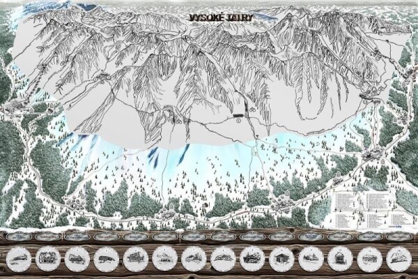 Stírací mapa Vysoké Tatry - zimní edice