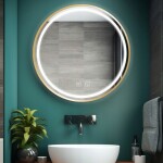 REA - Zrcadlo LED 60cm MMJ BRUSH ROSE GOLD HOM-05506