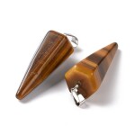 Kyvadlo z přírodního kamene - tygří oko - 35–36 × 13–14 mm - 1 ks