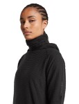 ICEBREAKER Wmns Merino 400 RealFleece Grid Pulover Hood, Black (vzorek) velikost: S