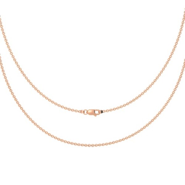 LUNICA Stříbrný řetízek ROLO ROSE GOLD 45cm 0685