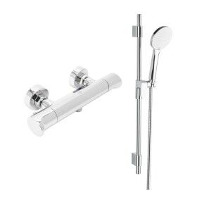 Sprchová baterie SAT Dark se sprchovým setem 150 mm chrom SATBSDA268CRSET1 SATBSDA268CRSET1