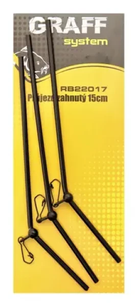 Graff Průjezd zahnutý 15cm Černý 3ks (RB22017)