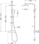 MEXEN/S - CQ33 sprchový sloup s termostatickou baterií chrom 772503395-00