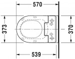 DURAVIT - ME by Starck Závěsné WC pro bidetové sedátko SensoWash, s HygieneGlaze, alpská bílá 2528592000