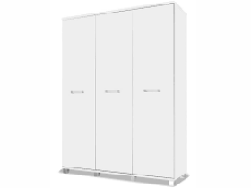 Šatní skříň Maximus M3 Barva korpusu: Bílá, Rozměry: 150 cm, Dveře: Bílé