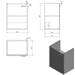 AQUALINE - ZOJA umyvadlová skříňka 50,5x63x37,1cm, bílá 56373
