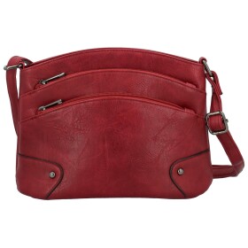 Stylová dámská koženková crossbody kabelka Giada, červená