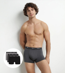 Pánské boxerky 3 ks DIM COTTON STRETCH BOXER 3x - DIM - černá L