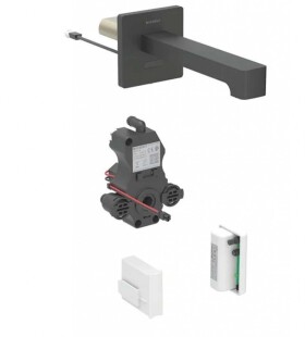 GEBERIT - Brenta Elektronický umyvadlový ventil pod omítku, napájení z generátoru, easy to clean, matná černá 116.275.14.1