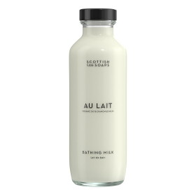 SCOTTISH FINE SOAPS Mléko do koupele Au Lait 440 ml, bílá barva, sklo