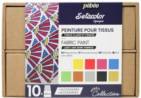 Pébéo Setacolor Opaque sada I. 10 x 45 ml v kartonovém kufříku