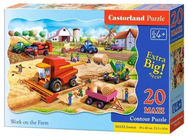 Castorland 02436 Puzzle Práce na farmě MAXI