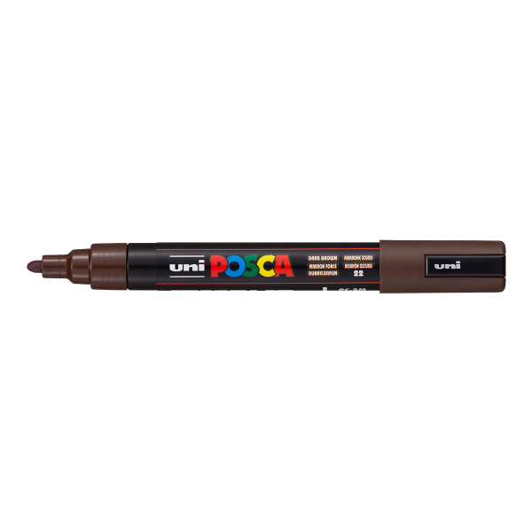 Posca popisovač PC-5M, 1,8 - 2,5 mm, tmavě hnědá (22)