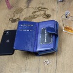 Elegantní dámská kožená peněženka Gregorio Sibyla, modrá
