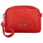 Stylová dámská mini koženková crossbody kabelka Fehmi, červená