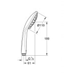 GROHE - Euphoria Sprchová hlavice Rainshower 110, 2 proudy, chrom 27220000