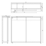 AQUALINE - KAWA STRIP galerka s LED osvětlením 90x70x22cm, bílá WGL90S