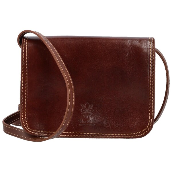 Módní dámská kožená crossbody kabelka Sofii, hnědá