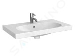 GEBERIT - Acanto Umyvadlo 750x422 mm, otvor pro baterii, s přepadem, bílá 500.632.01.2