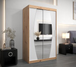 Šatní skříň Abi E0 Barva korpusu: Černá, Rozměry: 100 cm, Dveře: Dub sonoma