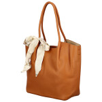 Módní dámská koženková kabelka na rameno Nenet, hnědá