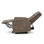 Polohovací křeslo, elektrické zabudované ovládání, hnědá, látka vintage, TV-Q8575 BR3