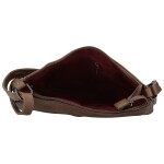 Trendy dámská koženková crossbody kabelka Gertha, khaki